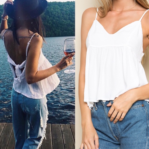 Brandy Melville Tops - Brandy Melville tie back cami tank top